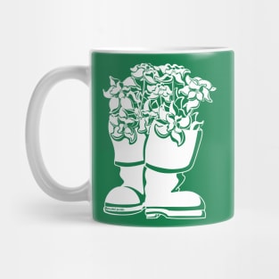 Bunch Berry White Lineart Rain Boots Mug